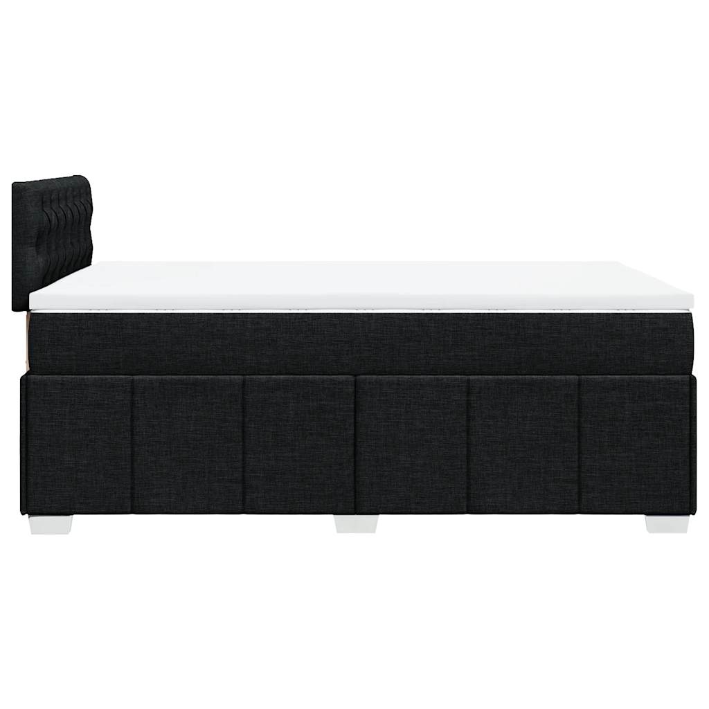 Giroletto a Molle con Materasso Nero 120x200 cm in Tessuto | homemem39