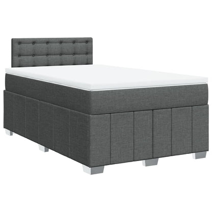 Giroletto a Molle con Materasso Grigio Scuro 120x200 cm Tessuto | homemem39