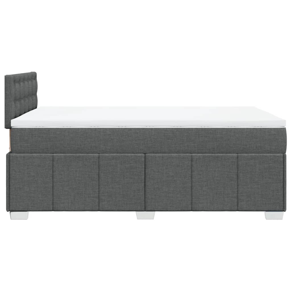 Giroletto a Molle con Materasso Grigio Scuro 120x200 cm Tessuto | homemem39