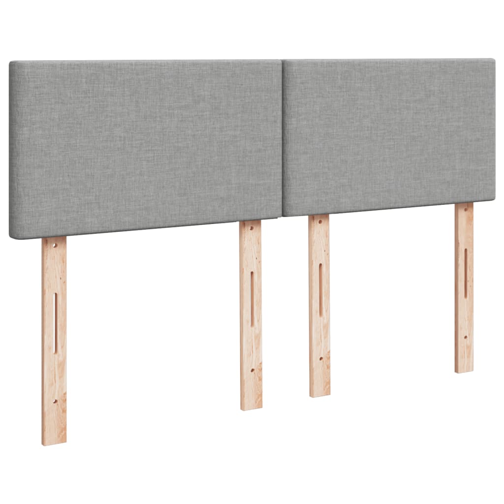Giroletto a Molle con Materasso Grigio Chiaro 140x190cm Tessuto | homemem39