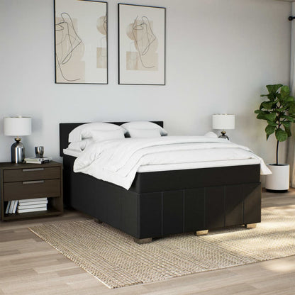 Giroletto a Molle con Materasso Nero 140x190 cm in Tessuto | homemem39