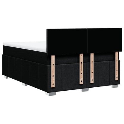 Giroletto a Molle con Materasso Nero 140x190 cm in Tessuto | homemem39