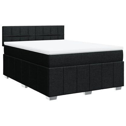 Giroletto a Molle con Materasso Nero 140x190 cm in Tessuto | homemem39