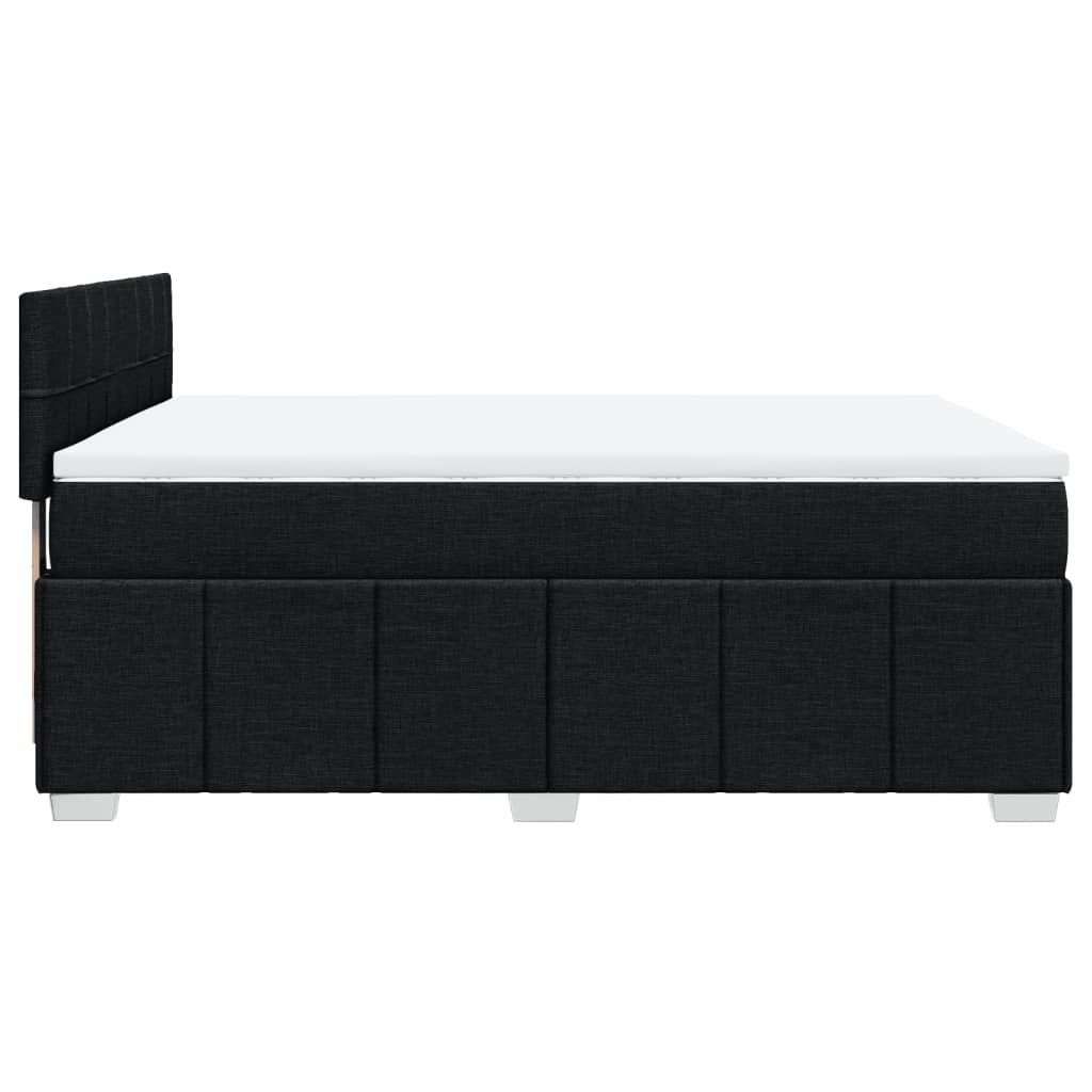 Giroletto a Molle con Materasso Nero 140x190 cm in Tessuto | homemem39