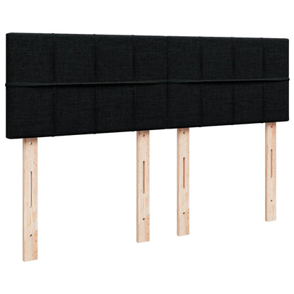 Giroletto a Molle con Materasso Nero 140x190 cm in Tessuto | homemem39