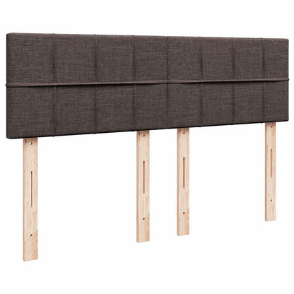 Giroletto a Molle con Materasso Marrone Scuro 140x190cm Tessuto | homemem39