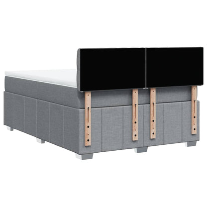 Giroletto a Molle con Materasso Grigio Chiaro 140x190cm Tessuto | homemem39