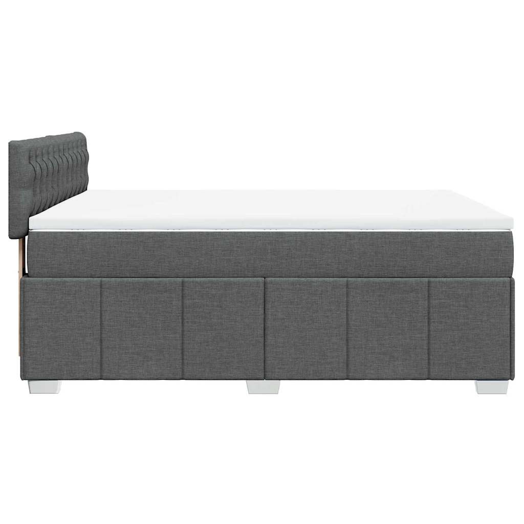 Giroletto a Molle con Materasso Grigio Scuro 140x190 cm Tessuto | homemem39