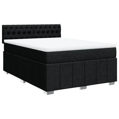Giroletto a Molle con Materasso Nero 140x190 cm in Tessuto | homemem39