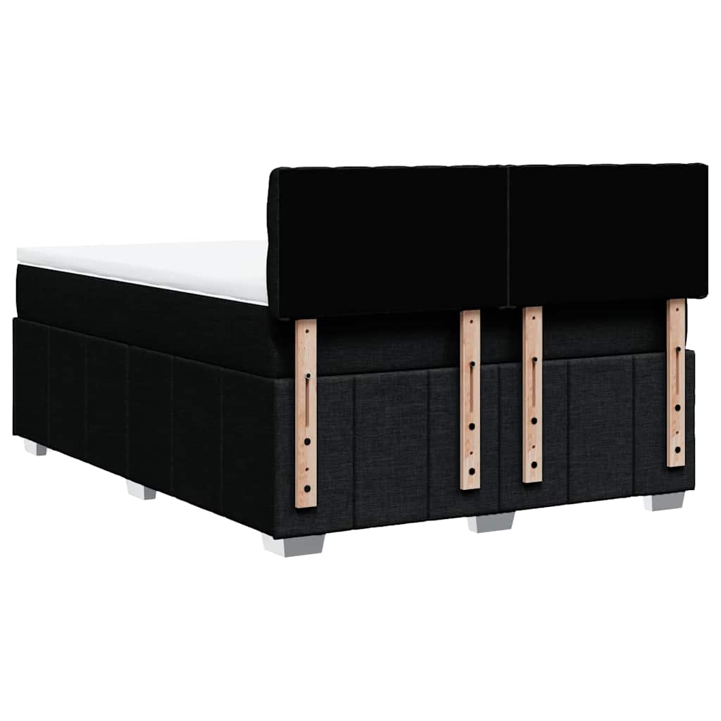 Giroletto a Molle con Materasso Nero 140x190 cm in Tessuto | homemem39