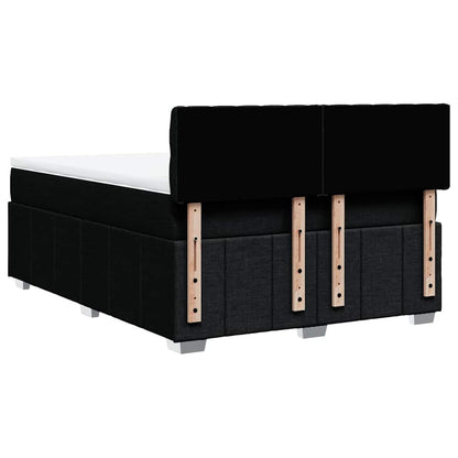 Giroletto a Molle con Materasso Nero 140x190 cm in Tessuto | homemem39
