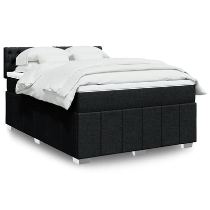Giroletto a Molle con Materasso Nero 140x190 cm in Tessuto | homemem39