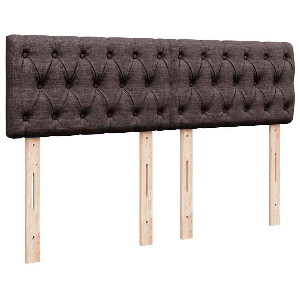 Giroletto a Molle con Materasso Marrone Scuro 140x190cm Tessuto | homemem39
