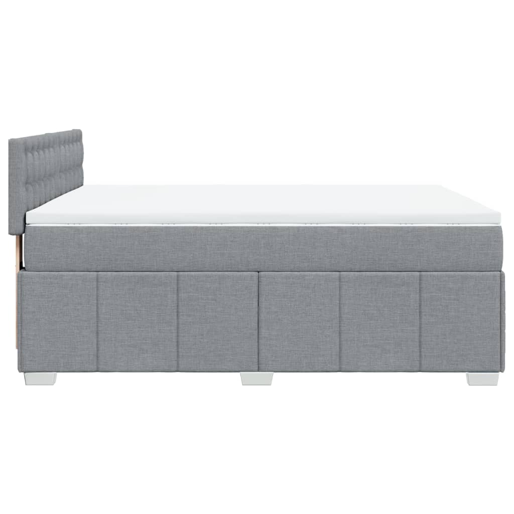 Giroletto a Molle con Materasso Grigio Chiaro 140x190cm Tessuto | homemem39