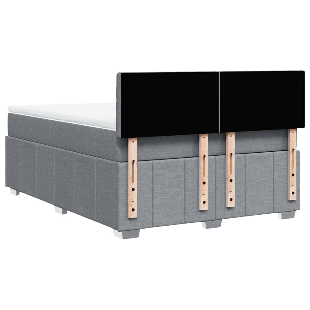 Giroletto a Molle con Materasso Grigio Chiaro 140x190cm Tessuto | homemem39