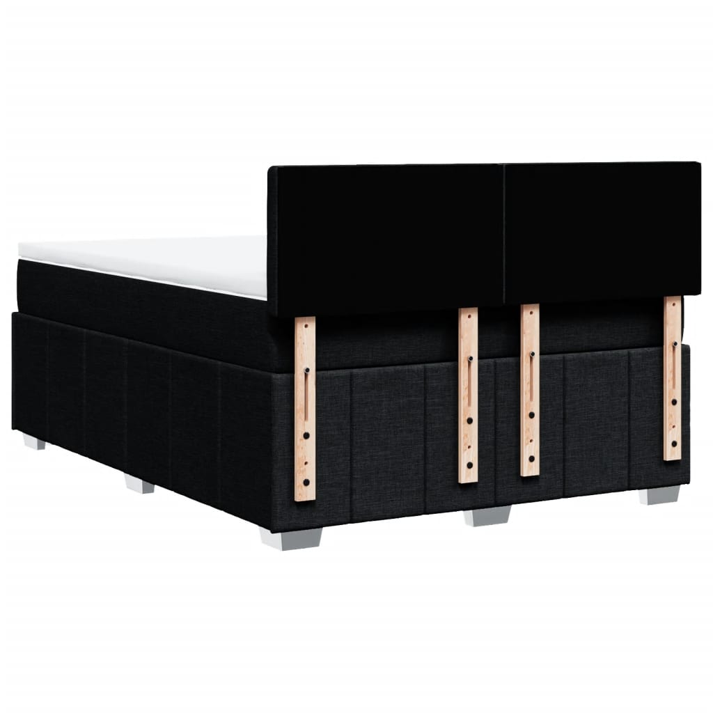Giroletto a Molle con Materasso Nero 140x190 cm in Tessuto | homemem39