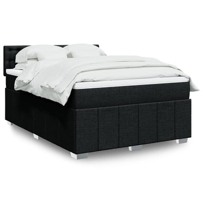 Giroletto a Molle con Materasso Nero 140x190 cm in Tessuto | homemem39