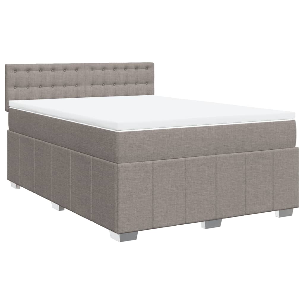 Giroletto a Molle con Materasso Tortora 140x190 cm in Tessuto | homemem39
