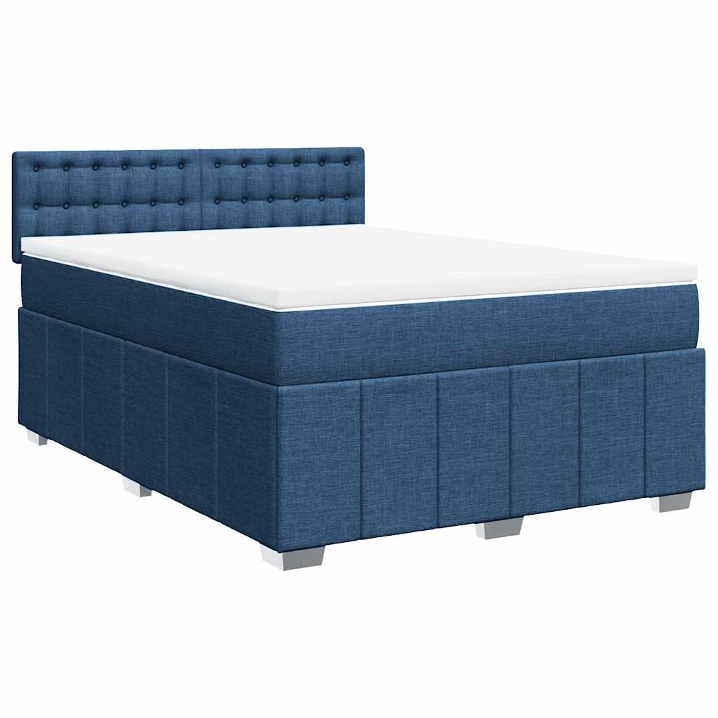Giroletto a Molle con Materasso Blu 140x190 cm in Tessuto | homemem39