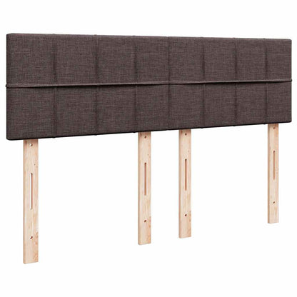 Giroletto a Molle con Materasso Marrone Scuro 140x200cm Tessuto - homemem39