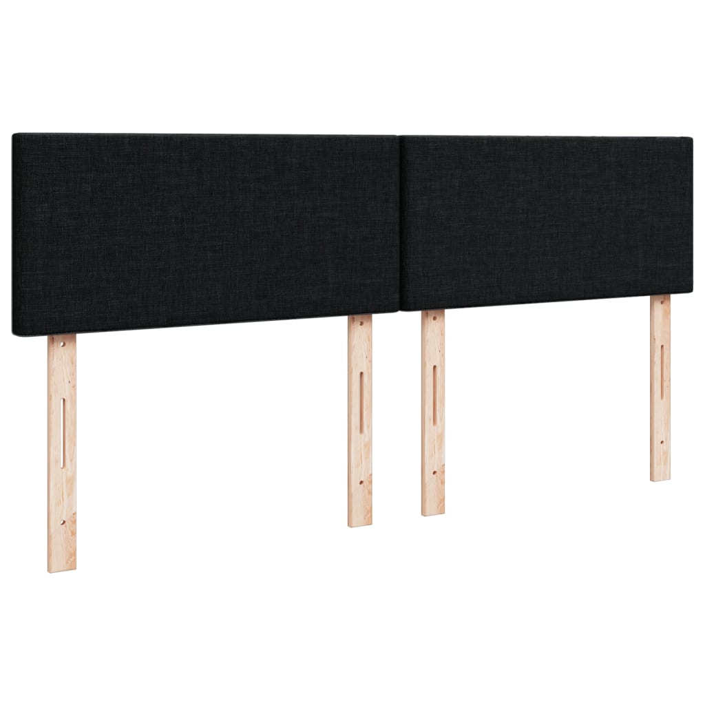 Giroletto a Molle con Materasso Nero 160x200 cm in Tessuto | homemem39