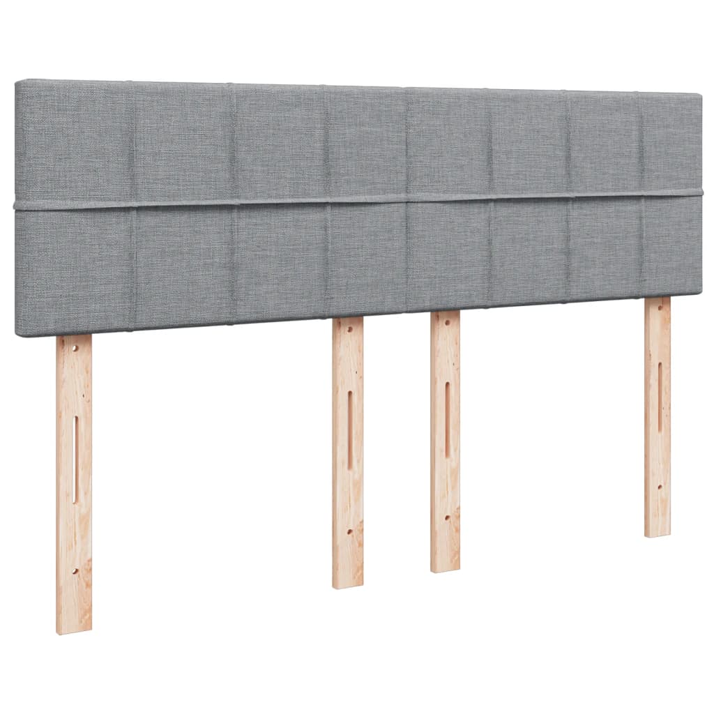 Giroletto a Molle con Materasso Grigio Chiaro 160x200cm Tessuto - homemem39