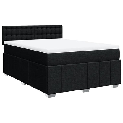 Giroletto a Molle con Materasso Nero 160x200 cm in Tessuto | homemem39