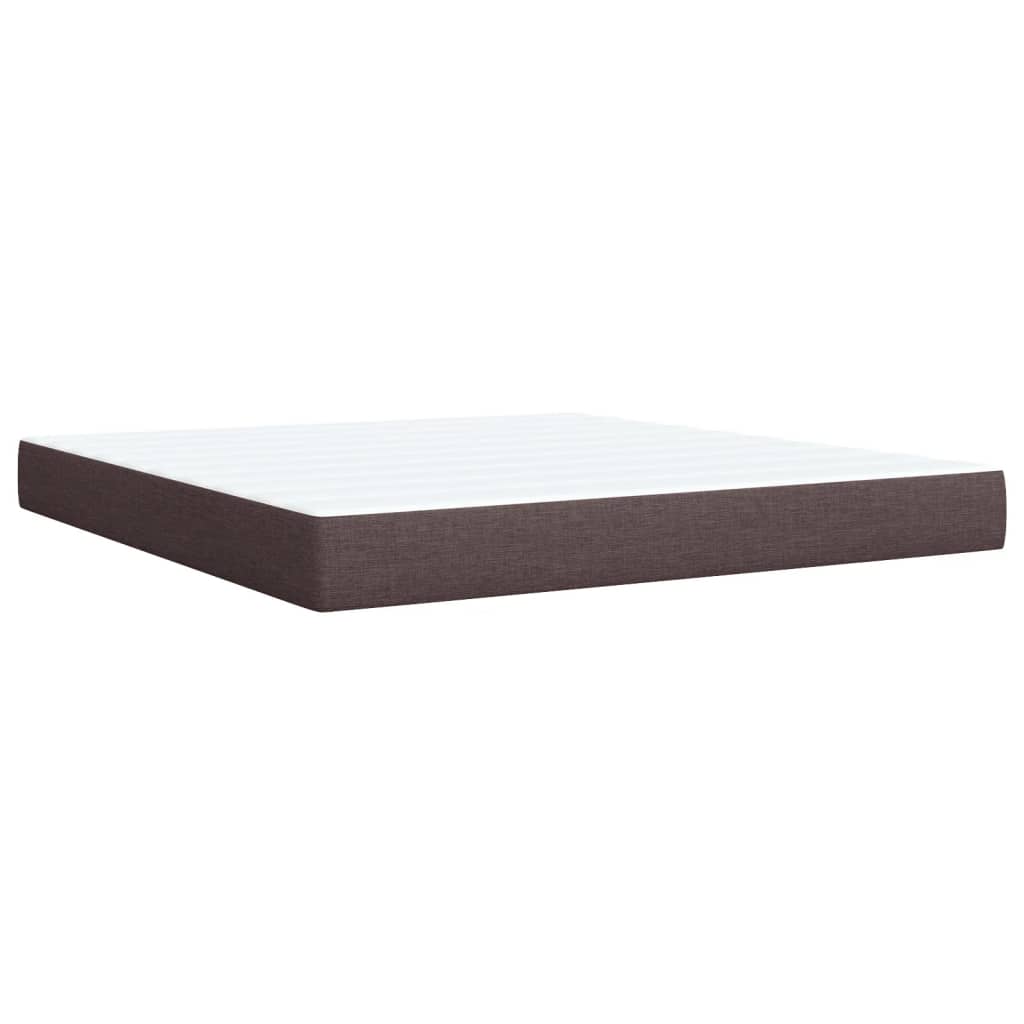 Giroletto a Molle con Materasso Marrone Scuro 180x200cm Tessuto | homemem39