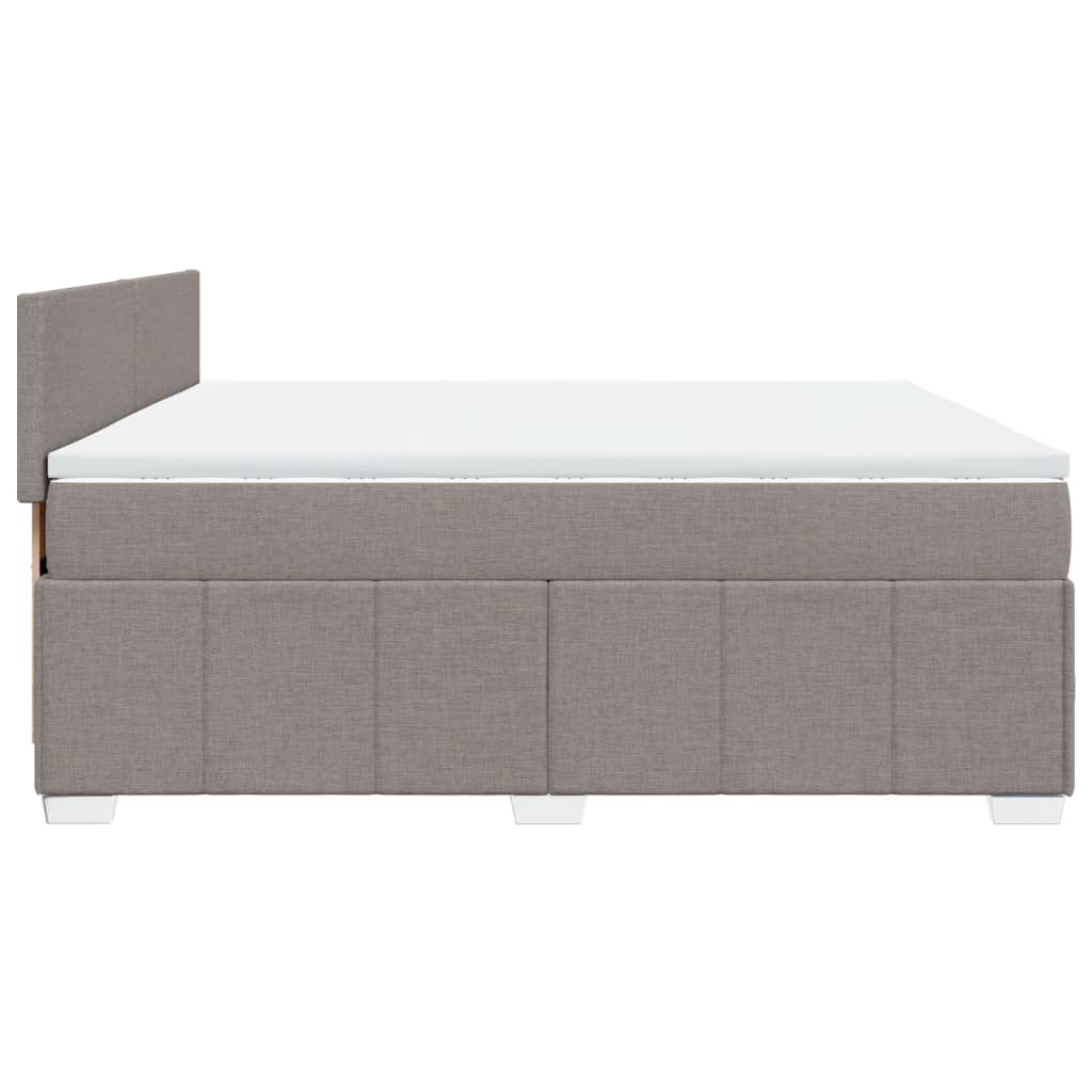 Giroletto a Molle con Materasso Tortora 180x200 cm in Tessuto | homemem39