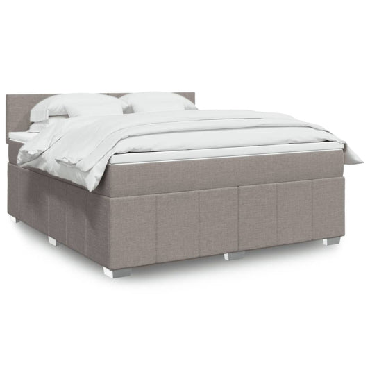 Giroletto a Molle con Materasso Tortora 180x200 cm in Tessuto