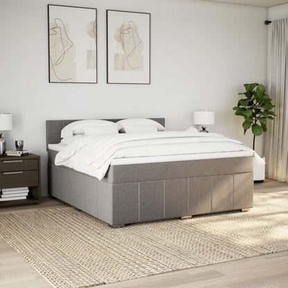 Giroletto a Molle con Materasso Tortora 180x200 cm in Tessuto