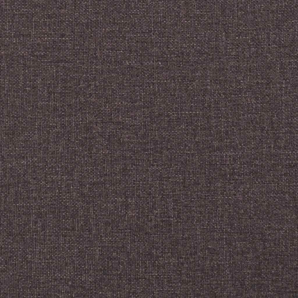 Giroletto a Molle con Materasso Marrone Scuro 200x200cm Tessuto