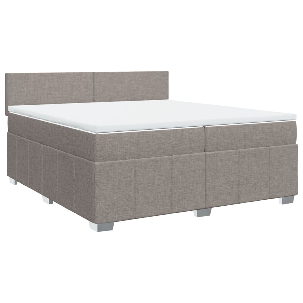 Giroletto a Molle con Materasso Tortora 200x200 cm in Tessuto | homemem39