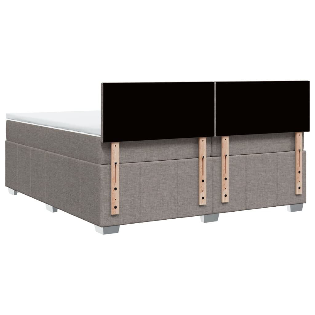 Giroletto a Molle con Materasso Tortora 200x200 cm in Tessuto | homemem39
