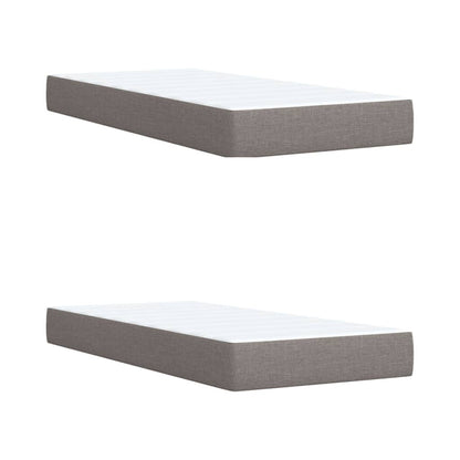 Giroletto a Molle con Materasso Tortora 200x200 cm in Tessuto | homemem39
