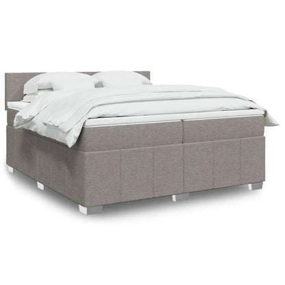 Giroletto a Molle con Materasso Tortora 200x200 cm in Tessuto | homemem39