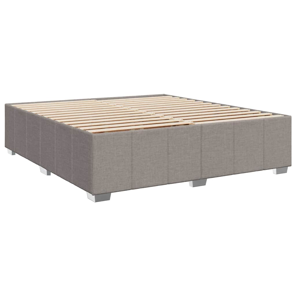 Giroletto a Molle con Materasso Tortora 200x200 cm in Tessuto | homemem39