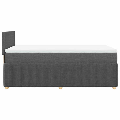 Giroletto a Molle con Materasso Grigio Scuro 80x200 cm Tessuto