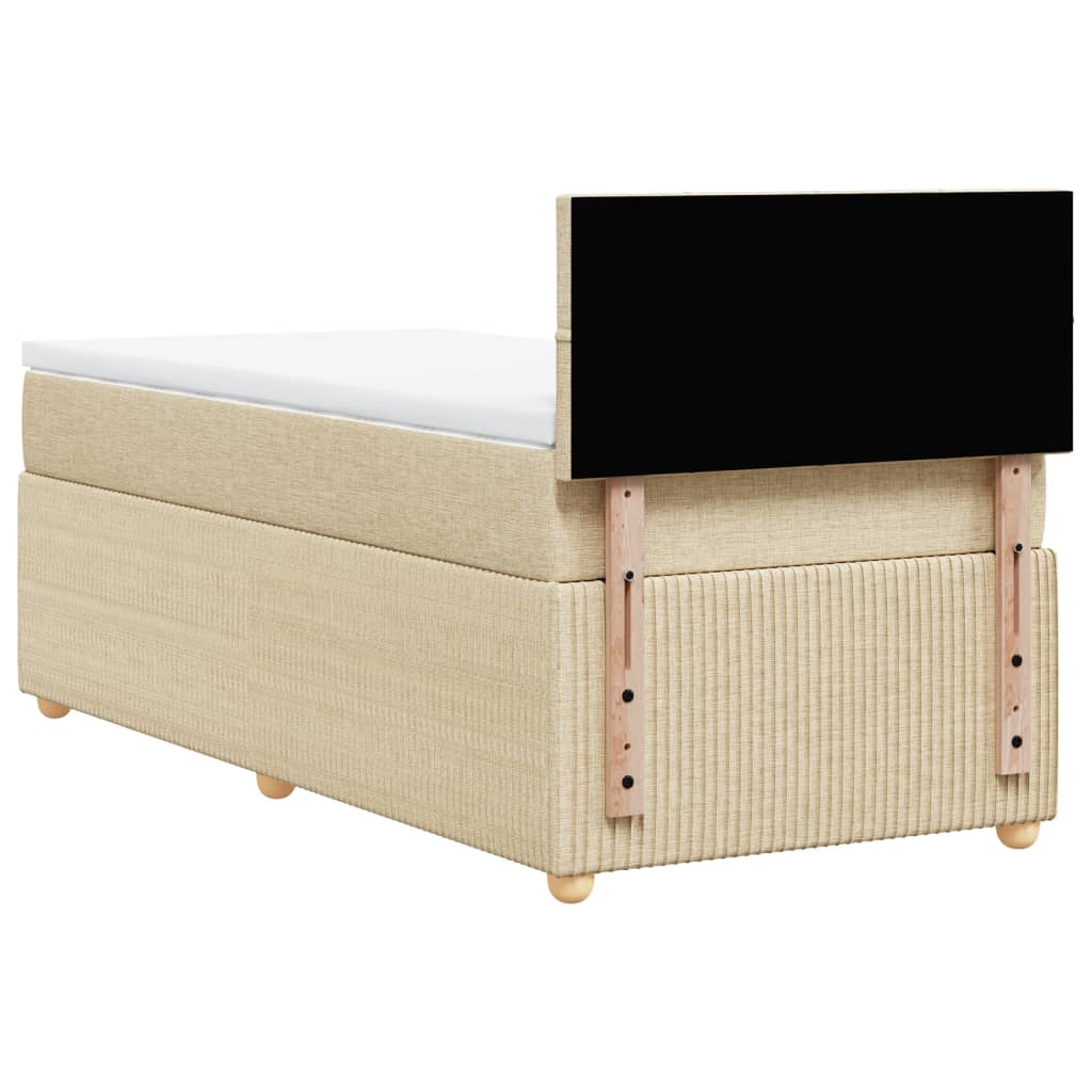 Giroletto a Molle con Materasso Crema 80x200 cm inTessuto | homemem39