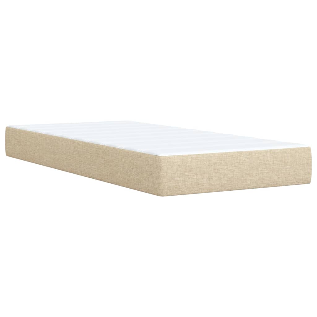 Giroletto a Molle con Materasso Crema 80x200 cm inTessuto | homemem39