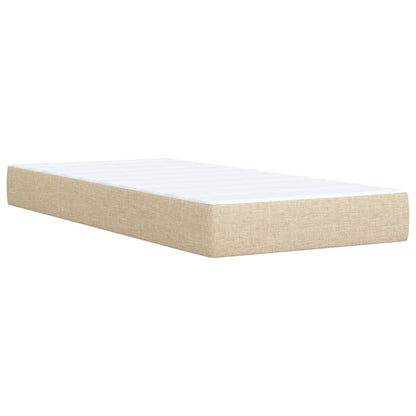 Giroletto a Molle con Materasso Crema 80x200 cm inTessuto | homemem39