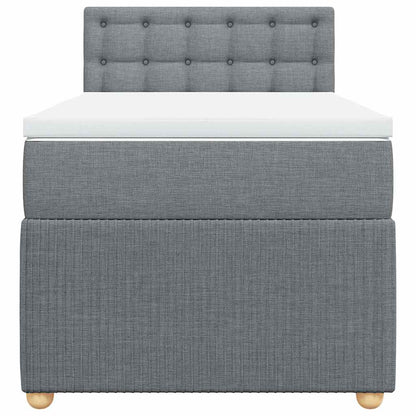 Giroletto a Molle con Materasso Grigio Chiaro 80x200 cm Tessuto
