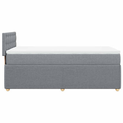Giroletto a Molle con Materasso Grigio Chiaro 80x200 cm Tessuto