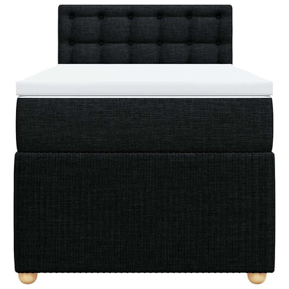 Giroletto a Molle con Materasso Nero 80x200 cm inTessuto