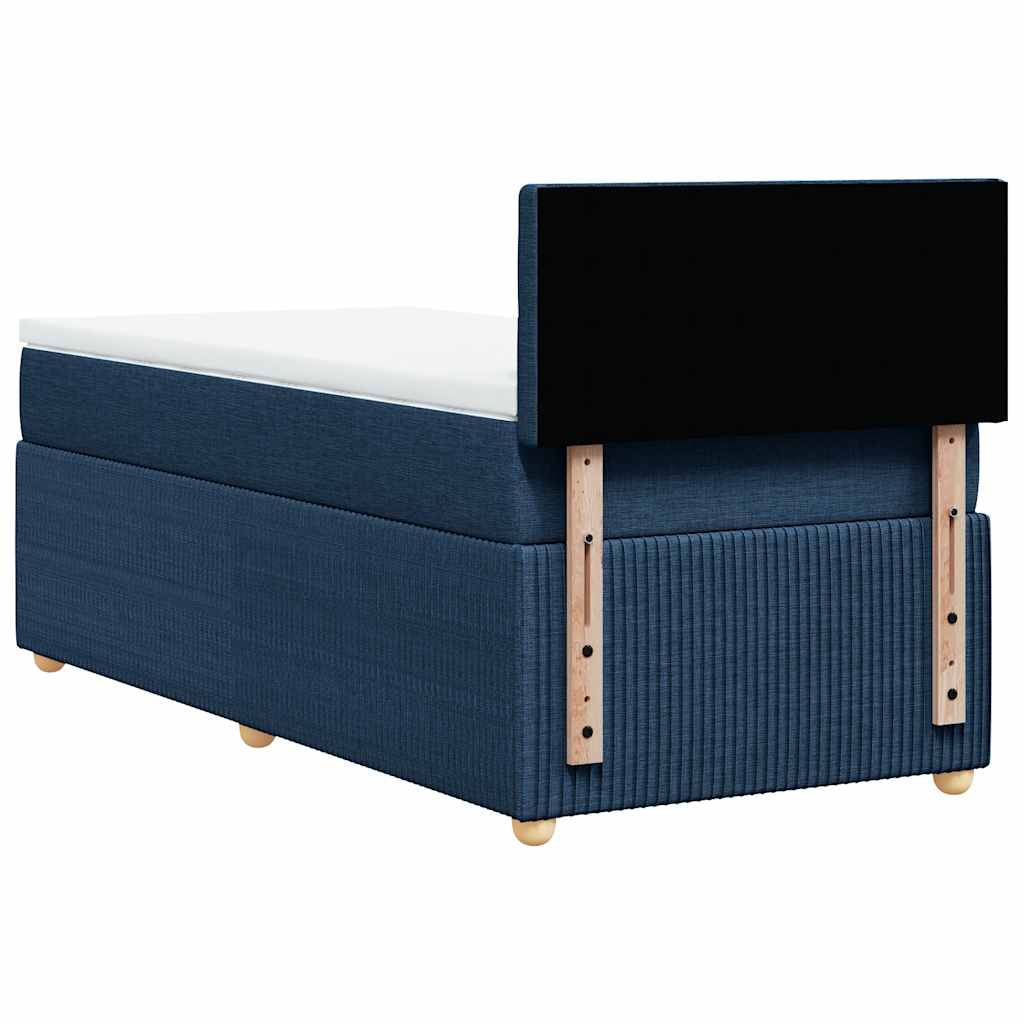 Giroletto a Molle con Materasso Blu 80x200 cm inTessuto