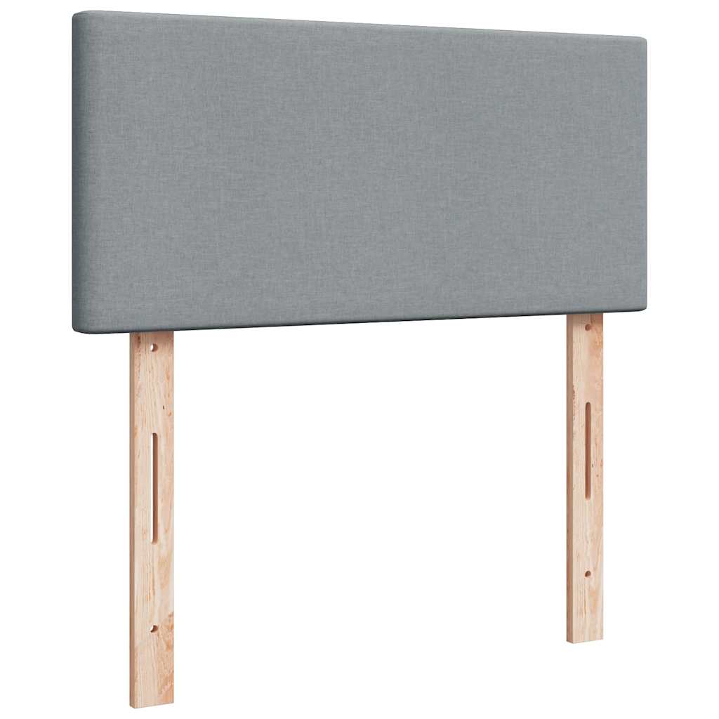 Giroletto a Molle con Materasso Grigio Chiaro 90x190 cm Tessuto - homemem39