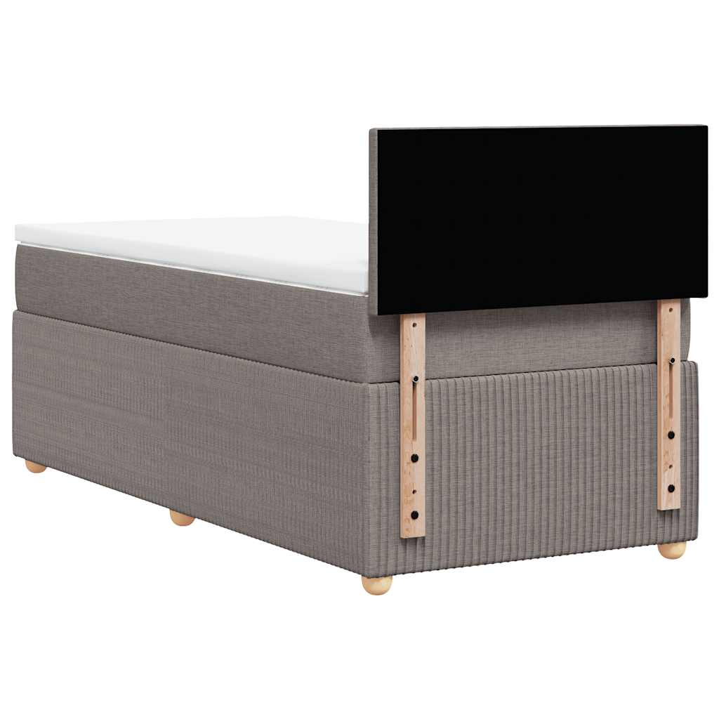 Giroletto a Molle con Materasso Tortora 90x190 cm in Tessuto | homemem39