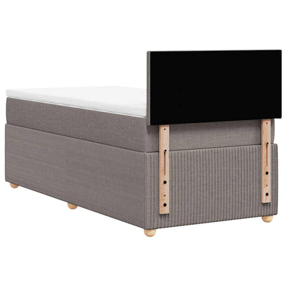 Giroletto a Molle con Materasso Tortora 90x190 cm in Tessuto | homemem39
