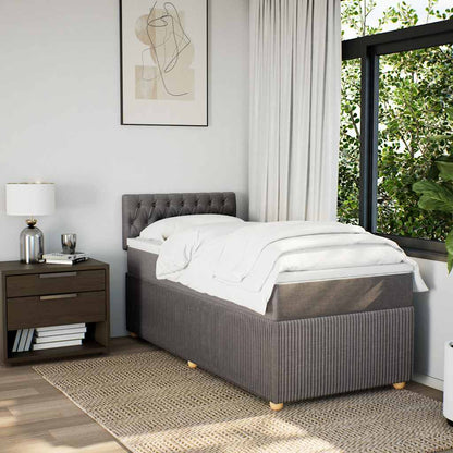 Giroletto a Molle con Materasso Tortora 90x190 cm in Tessuto | homemem39