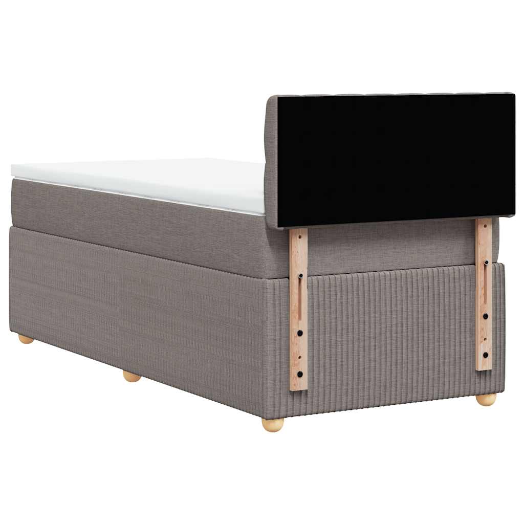 Giroletto a Molle con Materasso Tortora 90x190 cm in Tessuto | homemem39